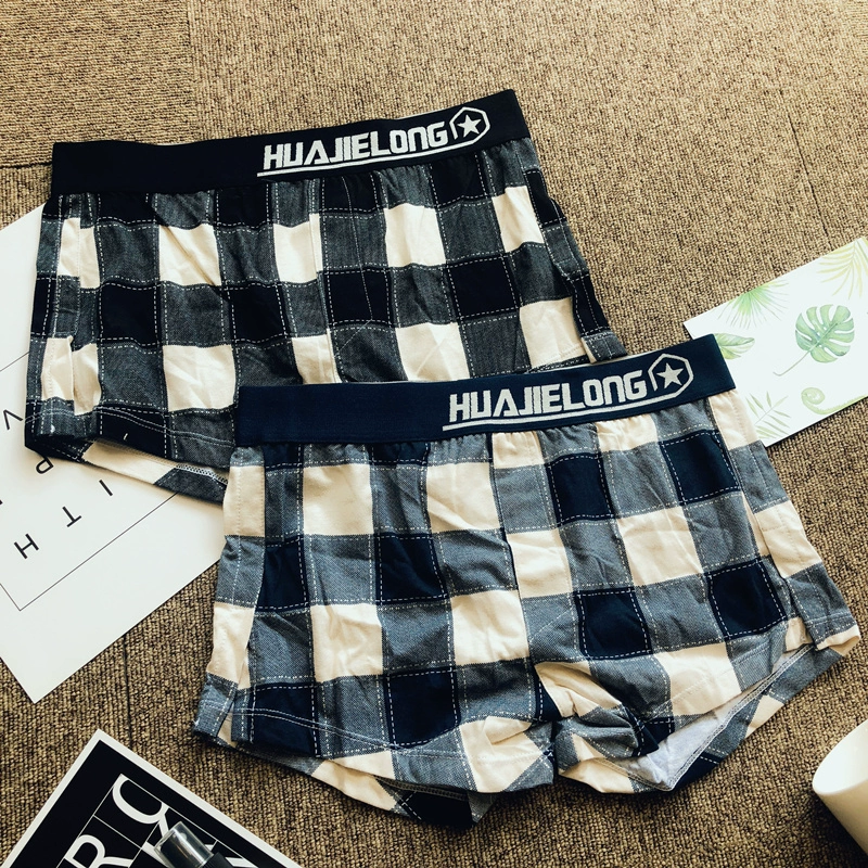 Cotton Quần lót nam Giới trẻ Tide Quần nam Aro Quần mid-Eo Quần lót kẻ sọc Thoải mái thoáng khí Thể thao Nene quần lót thể thao