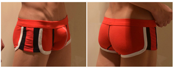 Quần short nam boxer cotton Giới trẻ nam Châu Âu và Hoa Kỳ thon gọn eo thấp gợi cảm xù quần boxer nội y cao cấp