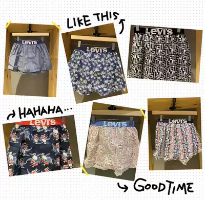 Taiwan SF Direct mail Levis Levis pure cotton boxer shorts Loose men's underwear