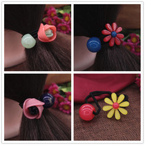 South Korean princess Chauchicks childrens hair Hair Rope Zal Hair Rubber Fascia Girl Hair Adorned Head Rope Korean Version Foreign Air Small Flower Hair Ring