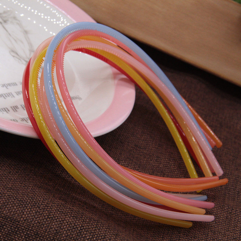 Korean acrylic girl treasure children's pressure hair hoop simple thin hair hoop non-slip tooth candy color summer bangs hairpin