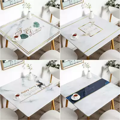 Tablecloth square waterproof and oil-proof disposable table tablecloth anti-Hot square table mat household table tea set cover