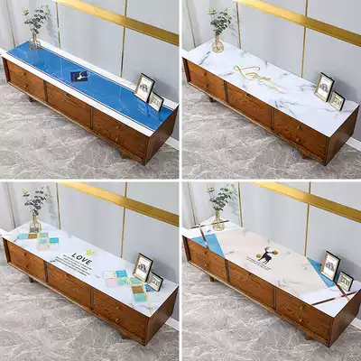 TV cabinet tablecloth waterproof pvc dust cover coffee table shoe cabinet table cushion rectangular countertop strip cloth cover towel