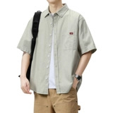 Японская ретро летняя рубашка, футболка, мужская куртка, короткий рукав, изысканный стиль, свободный крой