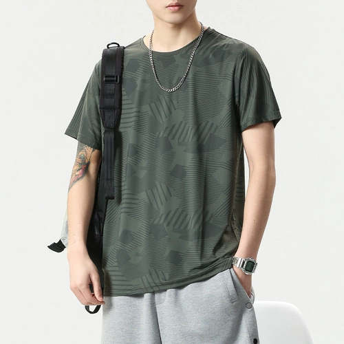 Тонкая быстросохнущая шелковая футболка с коротким рукавом, размер