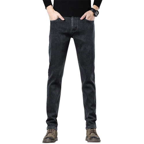 Джинсы, штаны, эластичные повседневные брюки, осенние, в корейском стиле, свободный прямой крой, 2025 года