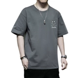 Хлопковая летняя футболка с коротким рукавом с круглым воротником, оверсайз, подходит для подростков