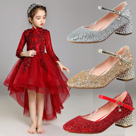 little girls red heels