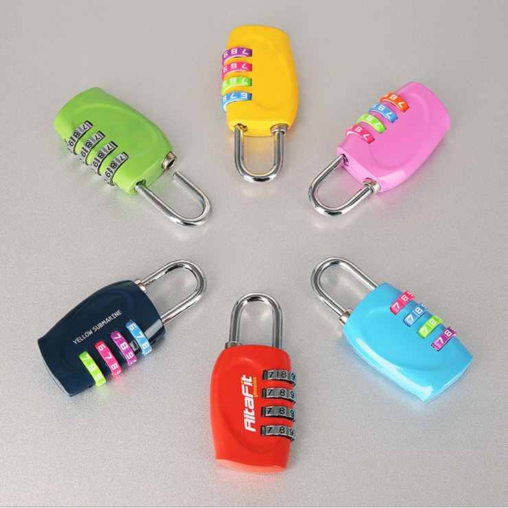Four-digit password lock gym small key lock password lock luggage lock cabinet lock color wheel password lock buy 2 get 1 free