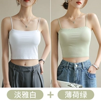 Элегантный белый+мятный зеленый [модель открытого пупора]