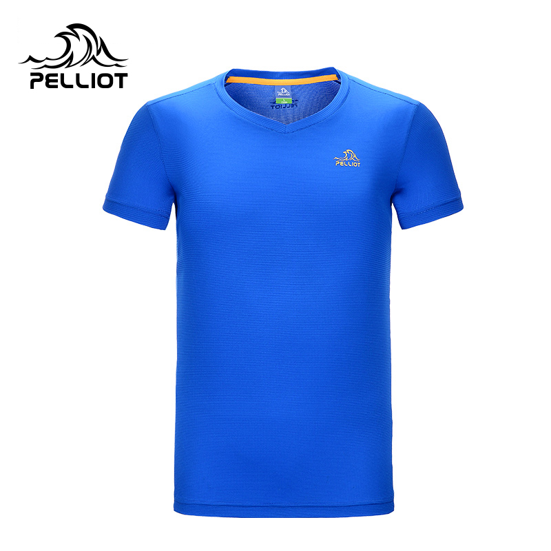 Beshy and quick-drying short-sleeved T-shirt male and female V-collar sports perspiration breathable casual quick-drying outdoor quick-drying clothes