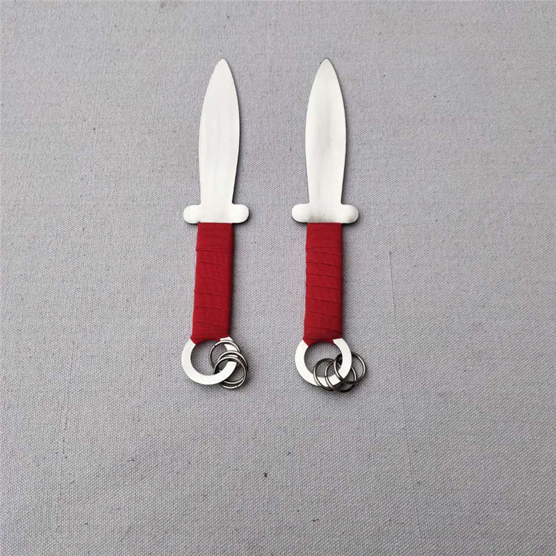 Martial Arts Performance Double Dagger Pair of Practicing Short Knife Martial Arts Training Props Unopened to Practicing Small Knives