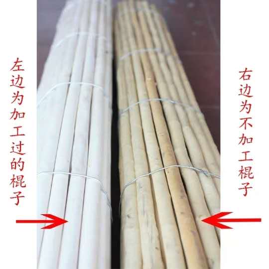 White Wax Rod Less Lin Sticks Martial Arts Training Stick Performance Stick Qi Brow and Tai Chi Performance Rod Red Tassel Gun
