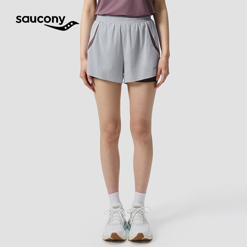 Saucony Official Women's Running Training Breathable and Comfortable Four-Way Stretch Professional Sports Shorts