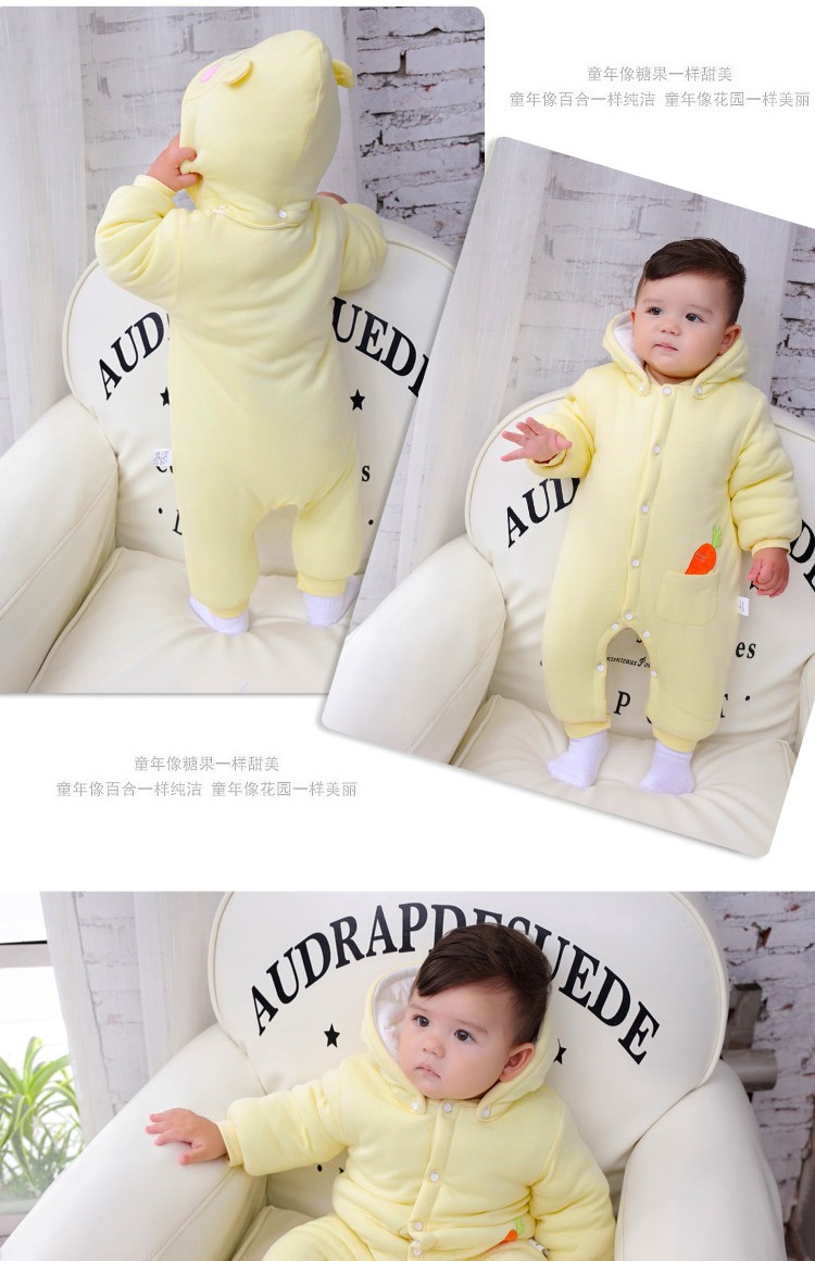 Quần áo trẻ em mùa thu và mùa đông Quần áo cotton nam và nữ Quần áo trẻ em dày mùa thu ra quần áo mùa đông quần áo sơ sinh bộ body bé trai