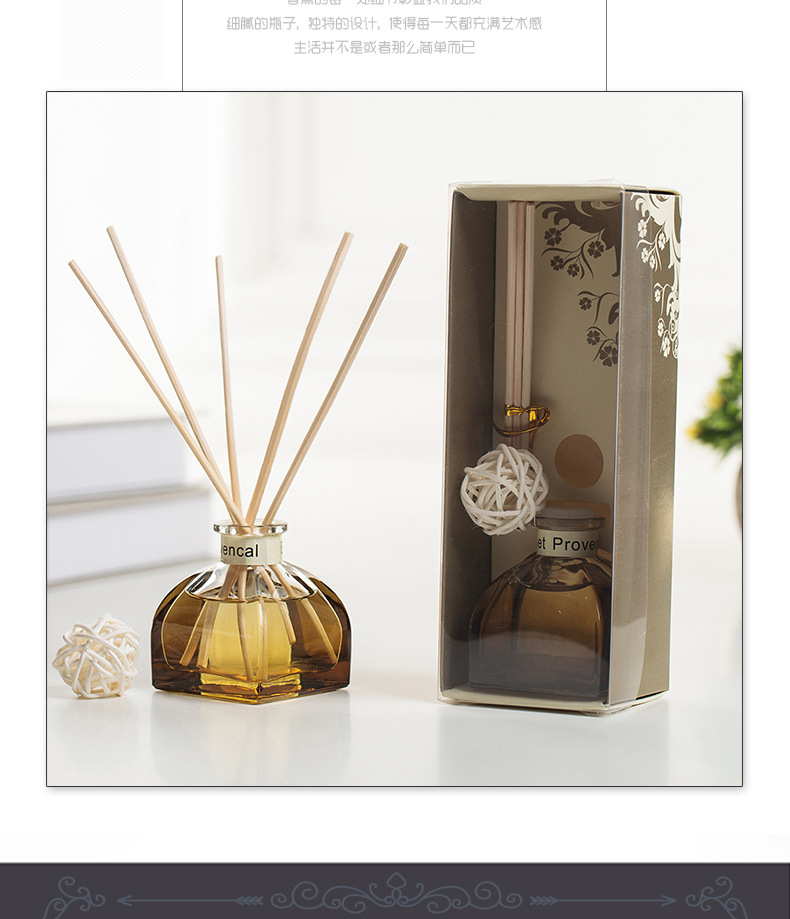 Tinh dầu thơm không cháy Bộ tinh dầu mây dễ bay hơi Chai thủy tinh trong nhà không khí trong lành 50ml - Sản phẩm hương liệu nhang vòng không khói