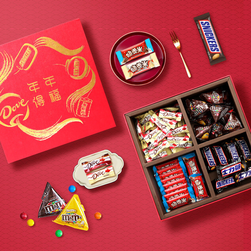 DOVE 德芙 年年得福 巧克力年货国潮礼盒 1000g 天猫优惠券折后￥99.9包邮（￥109.9-10）