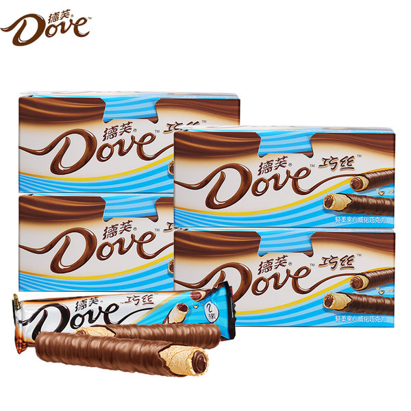 奥地利进口 DOVE 德芙 巧丝 威化巧克力 24支*4盒 天猫优惠券折后￥69.9包邮（￥89.9-20）