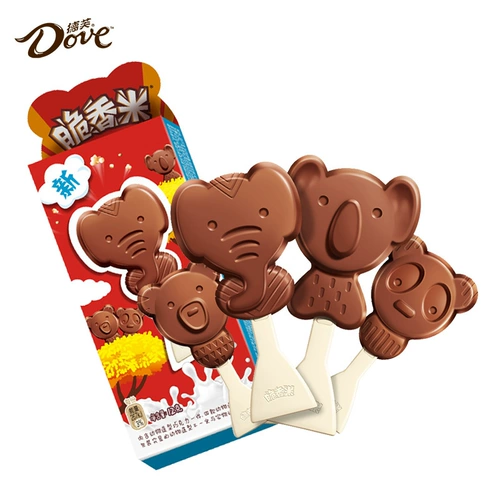 Dove Crispy Rice Bear Milk 12 Lollipop Chocolate Children Дети дети повседневные закуски портативны