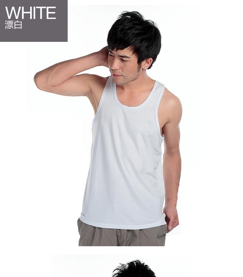 Bốn bông XL nam vest Lycra đáy cộng với phân bón XL lỏng mồ hôi nam cotton vest căng ao thể thao