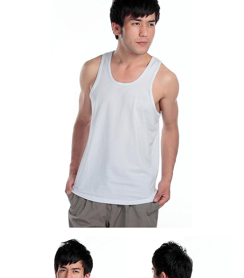 Bốn bông XL nam vest Lycra đáy cộng với phân bón XL lỏng mồ hôi nam cotton vest căng ao thể thao