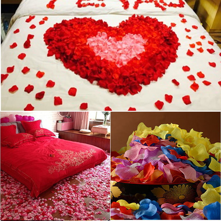 Wedding wedding room non-woven fabric emulated rose petal arrangement hand threw for wedding romantic wedding-Taobao