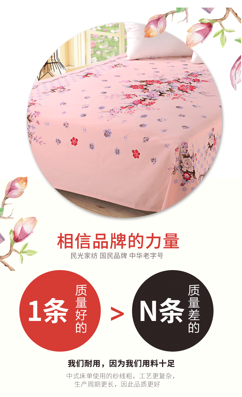 Minguang quốc gia cũ thời giường đơn giản bông Trung Quốc cũ tấm đơn mảnh bông chà nhám dày 1,5 m 1,8 m tờ ra giường cotton