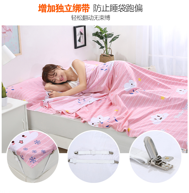 Du lịch khách sạn trên bẩn bông túi ngủ người lớn kinh doanh khách sạn đôi quilt bao gồm di động du lịch chống bẩn tờ người