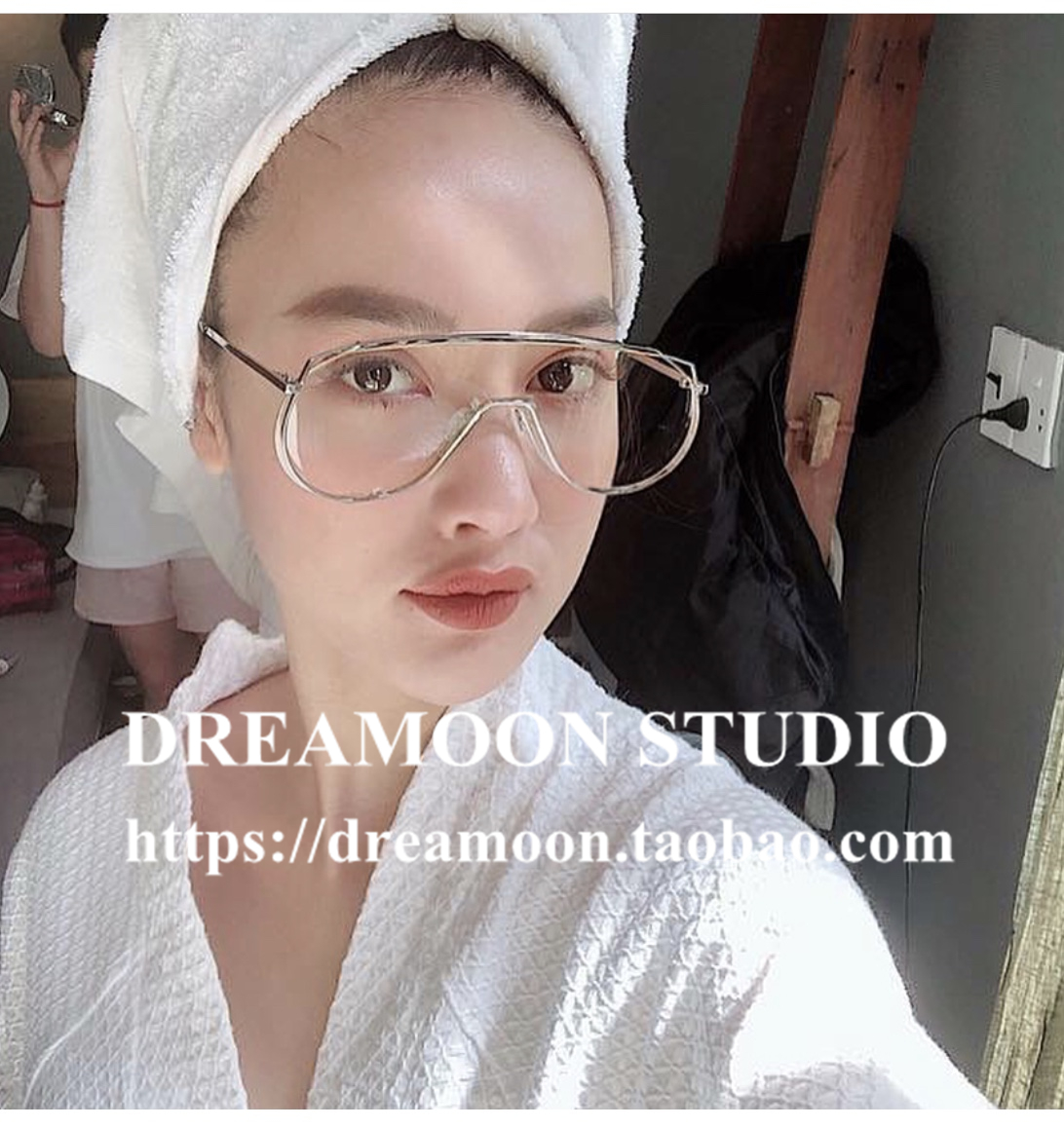 Ulzzang phiên bản tiếng Hàn của thủy triều retro không kính gió bất thường khung nữ hip hop phẳng ánh sáng đẹp tạo tác kính mắt eye plus