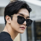 Трендовые квадратные мужские брендовые солнцезащитные очки, популярно в интернете
