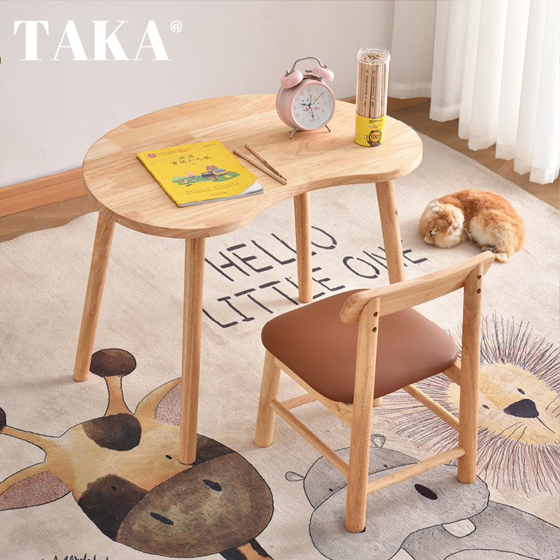 Kindergarten Special Table Solid Wood Kidsren's Table and Chair Toy Baby Early Education Learning Desk Handmade Reading and Writing Desk