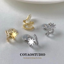Minimalist 8 Mans Star Imitation Earrings Double Circle No Pain Aural Ear Accessories Womens Mosquito Coil Ear Clips Small And Delicate