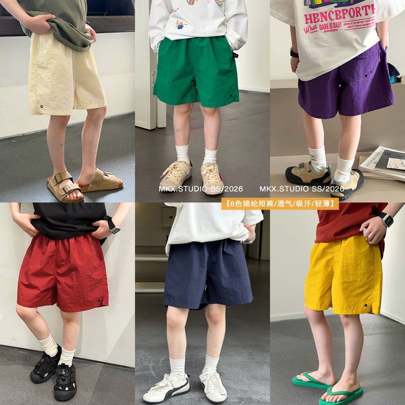 Children's Sports Pants, Boys' Quick-Drying Shorts, Summer Thin Casual Shorts, Beach Shorts, Summer Mid-Length Pants