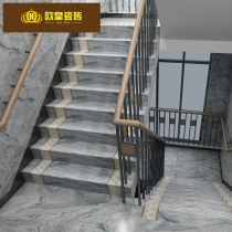 Villa staircase tiles non-slip wear-resistant processing step tiles step-level self-built building corridor through marble floor tiles