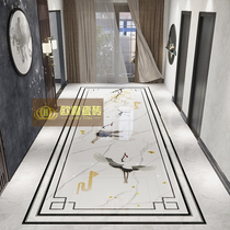 New Chinese Fairy Crane Aisle Parquet Floor Tiles 800x800 into the door Xuanguan Entrance Hallway Pattern Tiles set to do