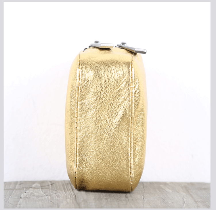 Túi da handmade handmade túi vàng da bò túi da lưu trữ mini túi nam và nữ mẫu đôi - Ví tiền ví đựng tiền