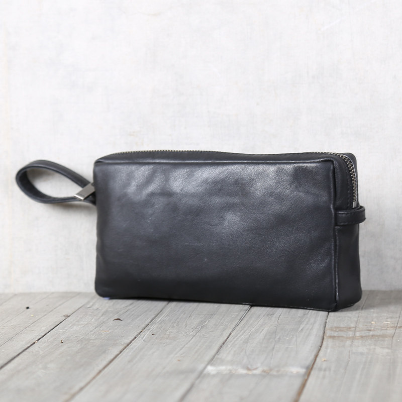 Deep Mountain Nine Artisanal Genuine Leather Wallet Head Layer Bull Peel Bag Large Capacity Handbags Soft Bag Original Design