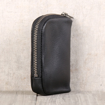  Mini leather small coin purse top layer cowhide coin card bag car key bag small storage bag Nine places in the mountains