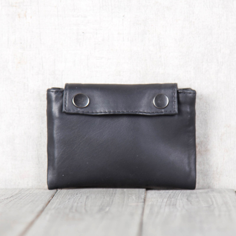 Deep Mountain Nine Handmade Leather Card Holder Horizontal Coin Purse Fetal Leather Small Bag Welfare