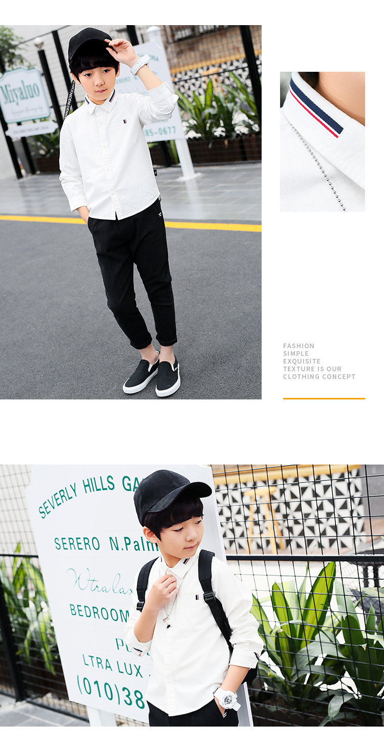 [Đặc khu] nhiều quần áo bé trai sơ mi cotton cotton mùa thu 2018 xuân hè mới sơ mi lịch lãm quý ông đầm trẻ em cao cấp