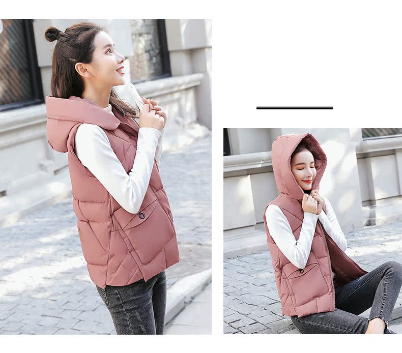 Gao Xuan cotton vest nữ ngắn đoạn thu đông thời trang nữ đẹp