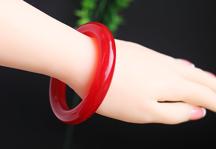 Ngọc Vòng tay Tân Cương Hetian Yugebi Ngọc bích Ngọc Vàng Vòng tay ngọc bích Vòng năm nay Ngọc đỏ Vòng tay đích thực - Vòng đeo tay Cuff vòng đeo tay nữ
