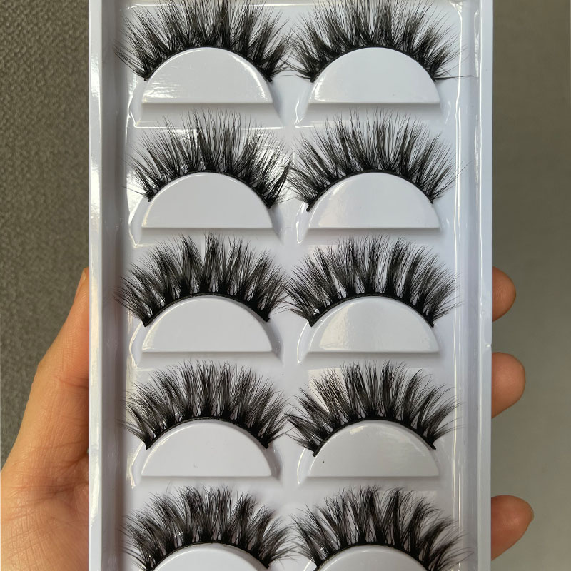European and American exaggerated roll up and thick cross imitation mink false eyelash black stalk stage makeup makeup artist recommend 5 pairs of clothes