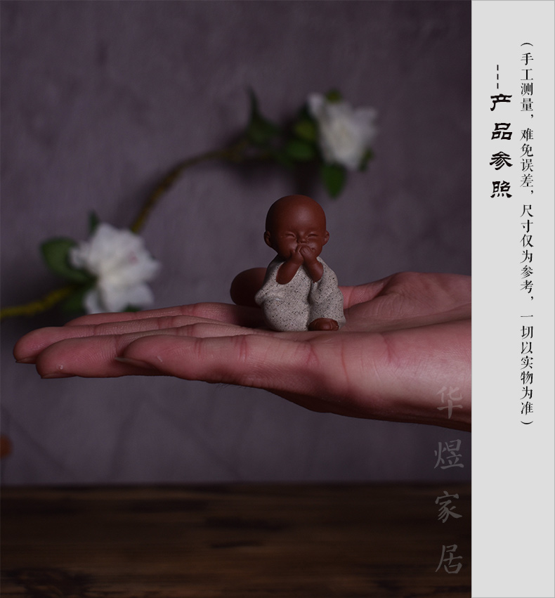 Cát tím mini tu sĩ thú cưng Zen gốm hình chậu thịt vi cảnh trang trí dễ thương đồ trang trí nhỏ dễ thương phụ kiện trang trí phòng thờ