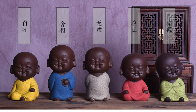Cát tím mini tu sĩ thú cưng Zen gốm hình chậu thịt vi cảnh trang trí dễ thương đồ trang trí nhỏ dễ thương phụ kiện trang trí phòng thờ