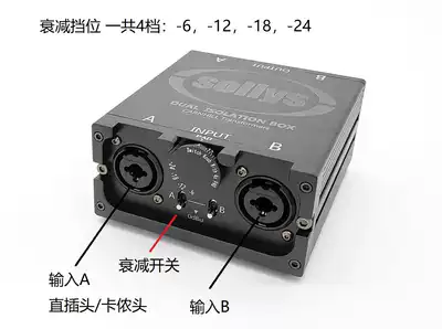 Sollys isolator with 4 gears attenuation function system gain architecture adjustment output isolation