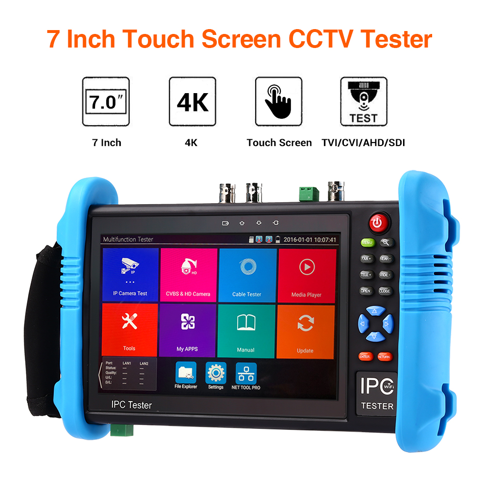 7 Touchscreen Monitor 8MP HD IP CCTV Camera Tester TVI CVI -
