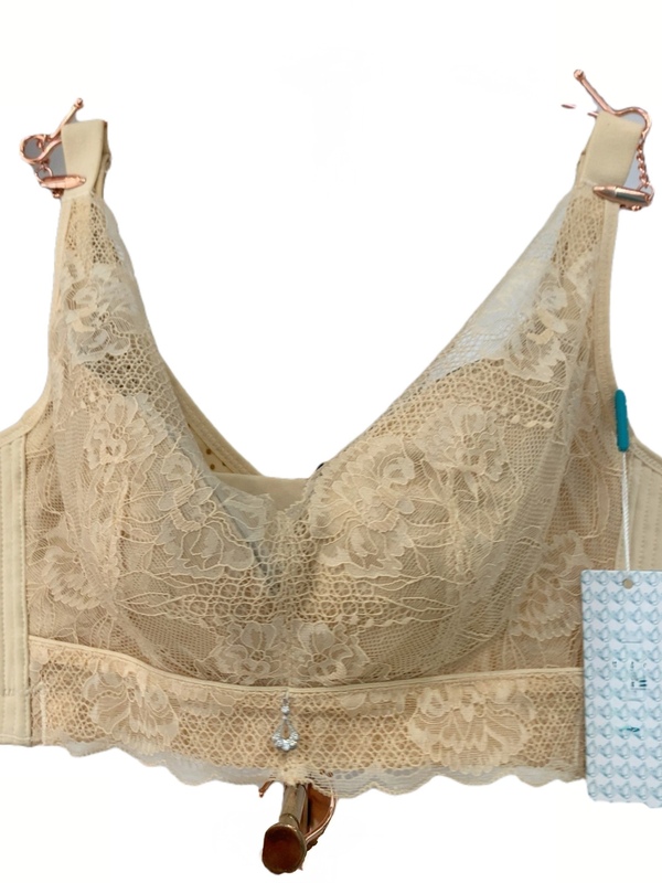 Silver Fiber Bra, Thin, Sexy, Push-Up, Big Breasts, Small Decompression Vest-Style Bra, Silver Fiber Radiation-Proof Cup Intimates