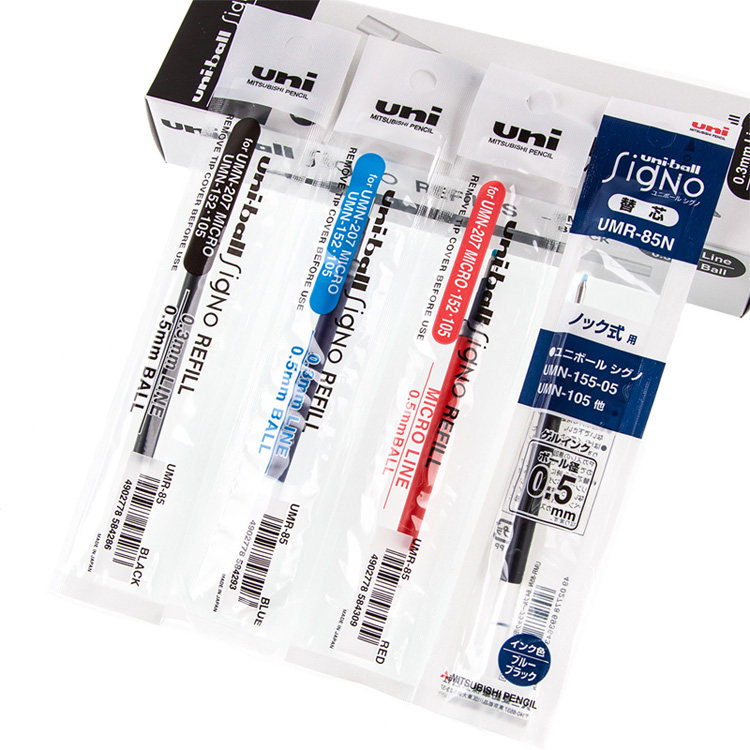 Japan's Mitsubishi UMR-85 press 0 5mm water-based pen core neutral pen replacement core UMN-207 UMN-105 152