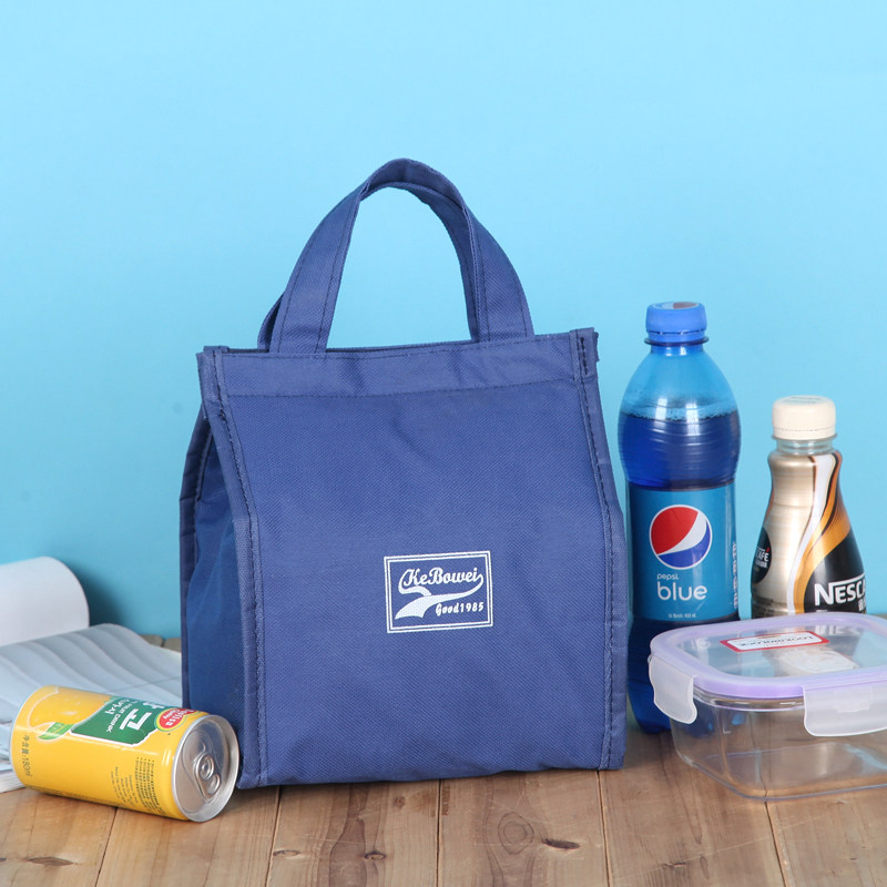 Portable lunch insulation bag ice bag portable lunch box bag bento bag fresh bag blue gray red
